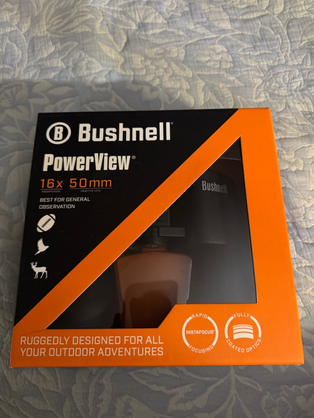Bushnell PowerView 16x50 Binoculars - Black & Orange Packaging BRAND NEW